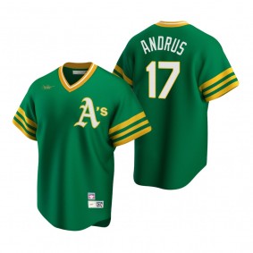 Oakland Athletics Elvis Andrus Nike Kelly Green Cooperstown Collection Road Jersey