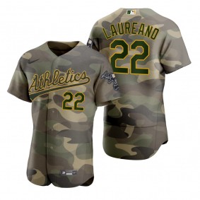 Oakland Athletics Ramon Laureano Camo Authentic 2021 Armed Forces Day Jersey