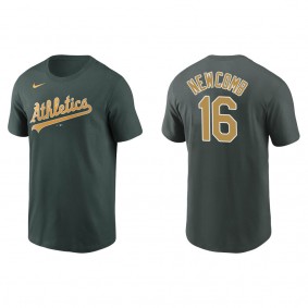 Men's Oakland Athletics Sean Newcomb Green Name & Number T-Shirt