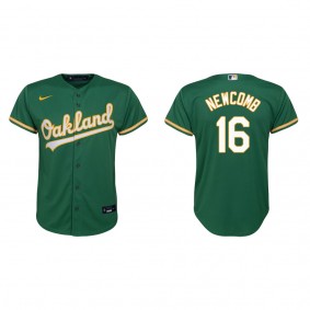 Youth Oakland Athletics Sean Newcomb Kelly Green Replica Alternate Jersey