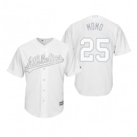 Oakland Athletics Stephen Piscotty Momo White 2019 Players' Weekend Replica Jersey