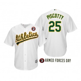 2019 Armed Forces Day Stephen Piscotty Oakland Athletics White Jersey