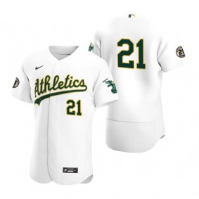 Oakland Athletics White Roberto Clemente Day Authentic Jersey