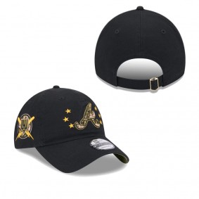 Men's Atlanta Braves Black 2024 Armed Forces Day 9TWENTY Adjustable Hat