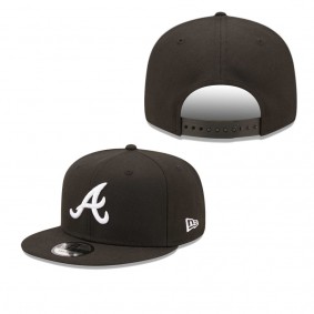 Men's Atlanta Braves Black Team 9FIFTY Adjustable Snapback Hat