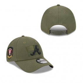 Men's Atlanta Braves Green 2023 Armed Forces Day 9FORTY Adjustable Hat
