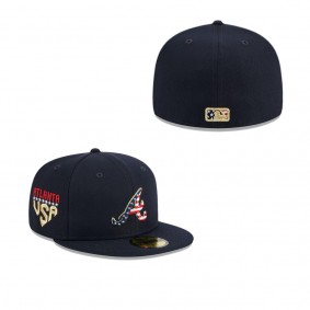 Men's Atlanta Braves Navy 2023 Fourth of July 59FIFTY Fitted Hat