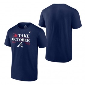 Men's Atlanta Braves Fanatics Branded Navy 2023 Postseason Locker Room T-Shirt