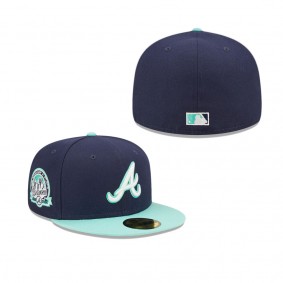 Men's Atlanta Braves Navy 40th Anniversary Cooperstown Collection Team UV 59FIFTY Fitted Hat