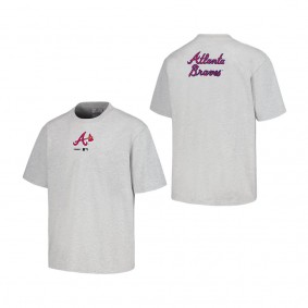 Men's Atlanta Braves PLEASURES Gray Mascot T-Shirt