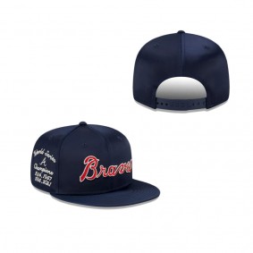 Atlanta Braves Satin Script 9FIFTY Snapback Hat
