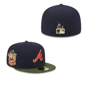 Atlanta Braves Sprouted 59FIFTY Fitted Hat Navy