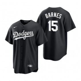 Los Angeles Dodgers Austin Barnes Nike Black White 2021 All Black Fashion Replica Jersey