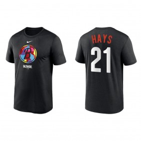 Austin Hays Baltimore Orioles Black 2023 City Connect Large Logo T-Shirt