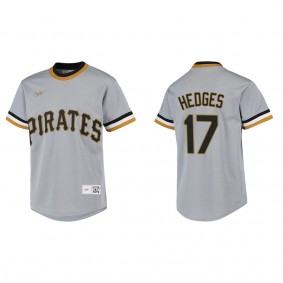 Austin Hedges Youth Pittsburgh Pirates Nike Gray Road Cooperstown Collection Jersey