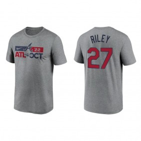 Austin Riley Atlanta Braves Heather Charcoal 2022 Postseason T-Shirt