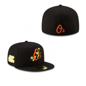 Men's Baltimore Orioles Black 1983 World Series Bloom Side Patch 59FIFTY Fitted Hat