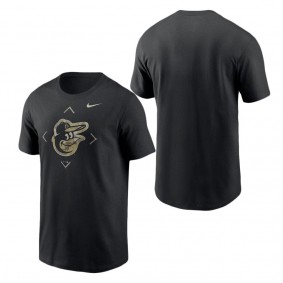 Men's Baltimore Orioles Black Camo Logo T-Shirt