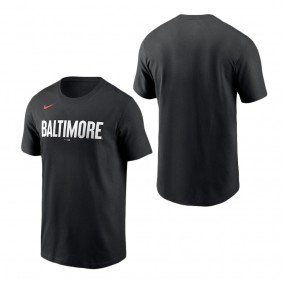 Men's Baltimore Orioles Nike Black 2023 City Connect Wordmark T-Shirt