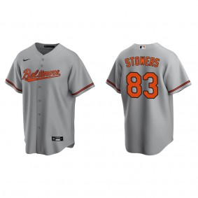 Men's Baltimore Orioles Kyle Stowers Gray Replica Road Jersey