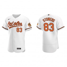 Men's Baltimore Orioles Kyle Stowers White Authentic Home Jersey
