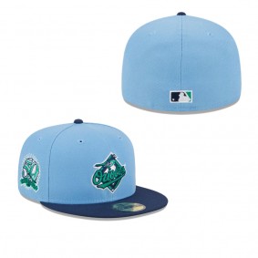 Men's Baltimore Orioles Light Blue Navy Green Undervisor 59FIFTY Fitted Hat