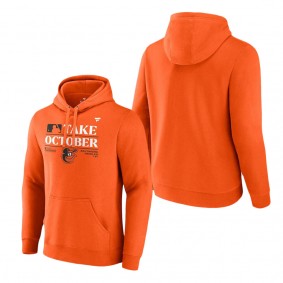 Men's Baltimore Orioles Fanatics Branded Orange 2023 Postseason Locker Room Pullover Hoodie