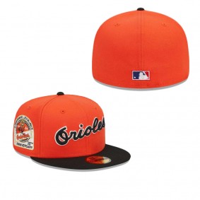 Men's Baltimore Orioles Orange Retro Jersey Script 59FIFTY Fitted Hat