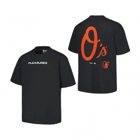 Men's Baltimore Orioles PLEASURES Black Ballpark T-Shirt