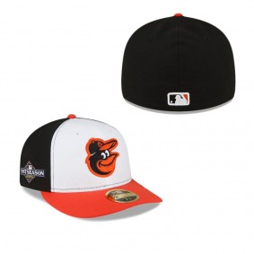 Men's Baltimore Orioles White 2023 Postseason Low Profile 59FIFTY Fitted Hat