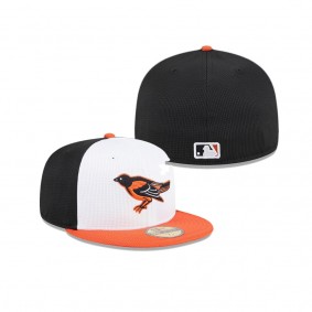 Men's Baltimore Orioles White 2024 Batting Practice 59FIFTY Fitted Hat