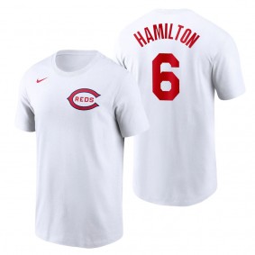 Reds Billy Hamilton White 2022 Field of Dreams T-Shirt