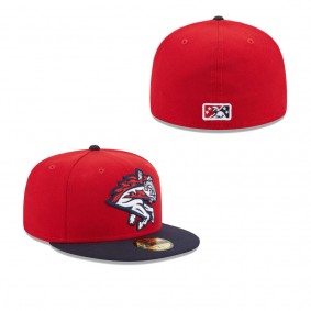 Men's Binghamton Rumble Ponies Red Authentic Collection Alternate Logo 59FIFTY Fitted Hat