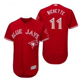 Toronto Blue Jays Bo Bichette Flex Base Scarlet Canada Day Jersey