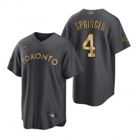 Toronto Blue Jays George Springer Charcoal 2022 MLB All-Star Game Replica Jersey