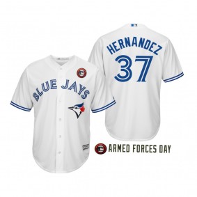 2019 Armed Forces Day Teoscar Hernandez Toronto Blue Jays White Jersey