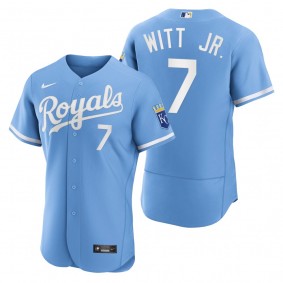 Men's Kansas City Royals Bobby Witt Jr. Light Blue 2022 Authentic Alternate Jersey