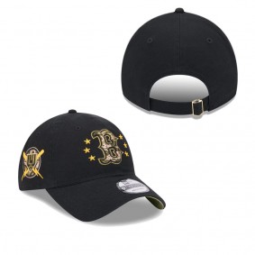 Men's Boston Red Sox Black 2024 Armed Forces Day 9TWENTY Adjustable Hat