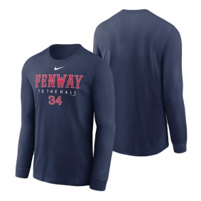 Men's Boston Red Sox David Ortiz Navy Hall of Fame Fenway Crew Neck T-Shirt