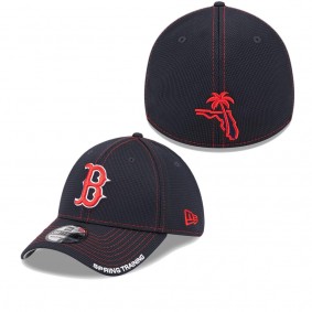Men's Boston Red Sox Navy 2023 Spring Training Mesh 39THIRTY Flex Hat
