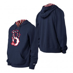 Men's Boston Red Sox Navy 4th of July Stars & Stripes Pullover Hoodie