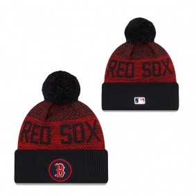 Men's Boston Red Sox Navy Authentic Collection Sport Cuffed Knit Hat with Pom