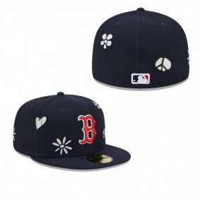 Men's Boston Red Sox Navy Sunlight Pop 59FIFTY Fitted Hat