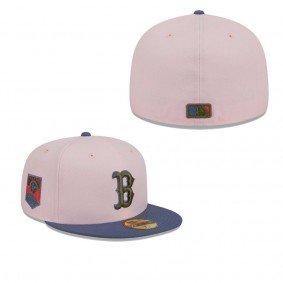 Men's Boston Red Sox Pink Blue Olive Undervisor 59FIFTY Fitted Hat