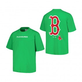 Men's Boston Red Sox PLEASURES Green Ballpark T-Shirt