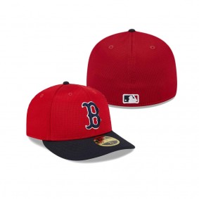 Men's Boston Red Sox Red 2024 Batting Practice Low Profile 59FIFTY Fitted Hat