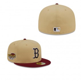 Men's Boston Red Sox Vegas Gold Cardinal 59FIFTY Fitted Hat