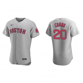 Men's Boston Red Sox Yu Chang Gray Authentic Road Jersey