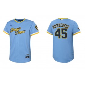 Youth Milwaukee Brewers Brad Boxberger Powder Blue 2022 City Connect Replica Jersey