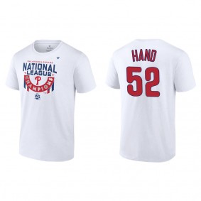 Brad Hand Philadelphia Phillies White 2022 National League Champions Locker Room T-Shirt